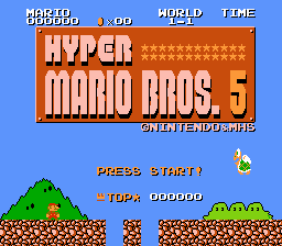 Hyper Mario Bros 5 Title Screen